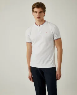 Polo slim fit 100% algodão