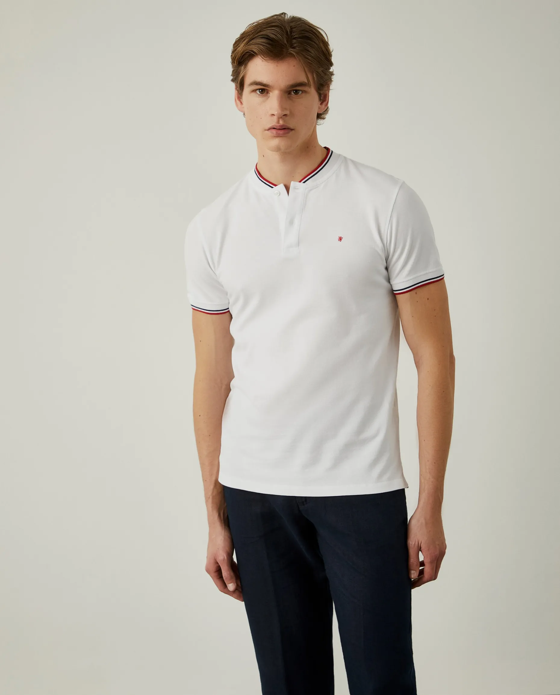 Polo slim fit 100% algodão