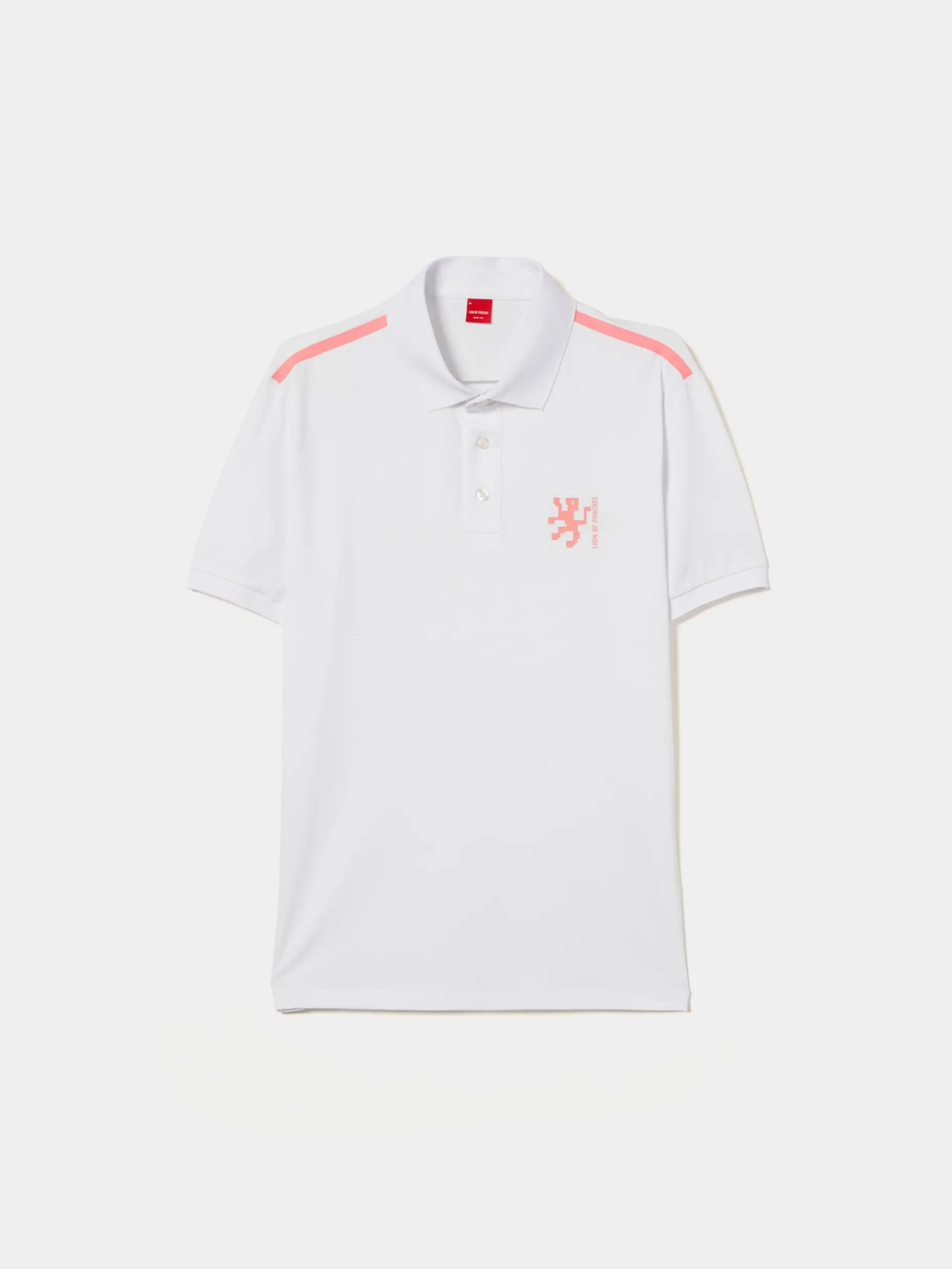 Polo slim fit com risca em contraste