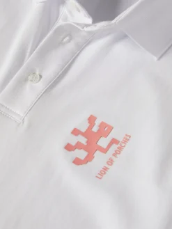 Polo slim fit com risca em contraste