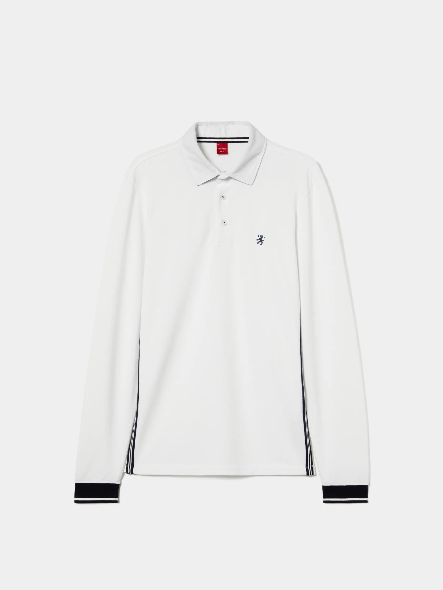 Polo slim fit de manga comprida