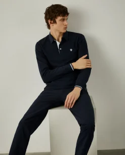 Polo slim fit de manga comprida