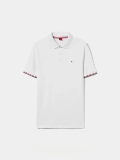 Polo slim fit em algodão