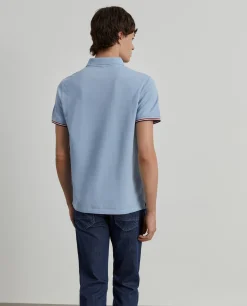 Polo slim fit em algodão