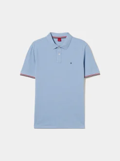 Polo slim fit em algodão