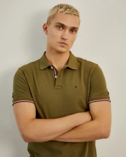 Polo slim fit em algodão