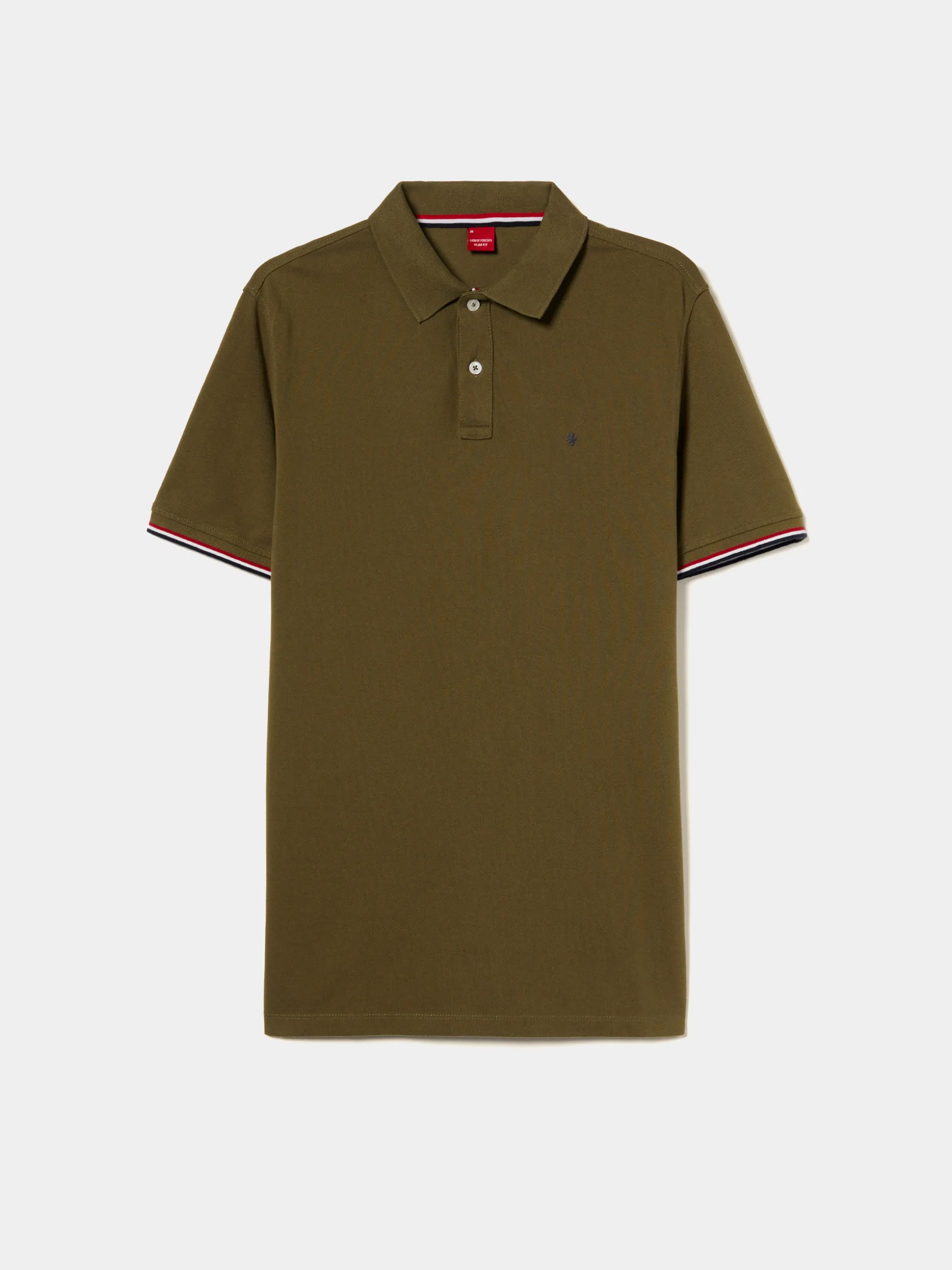 Polo slim fit em algodão