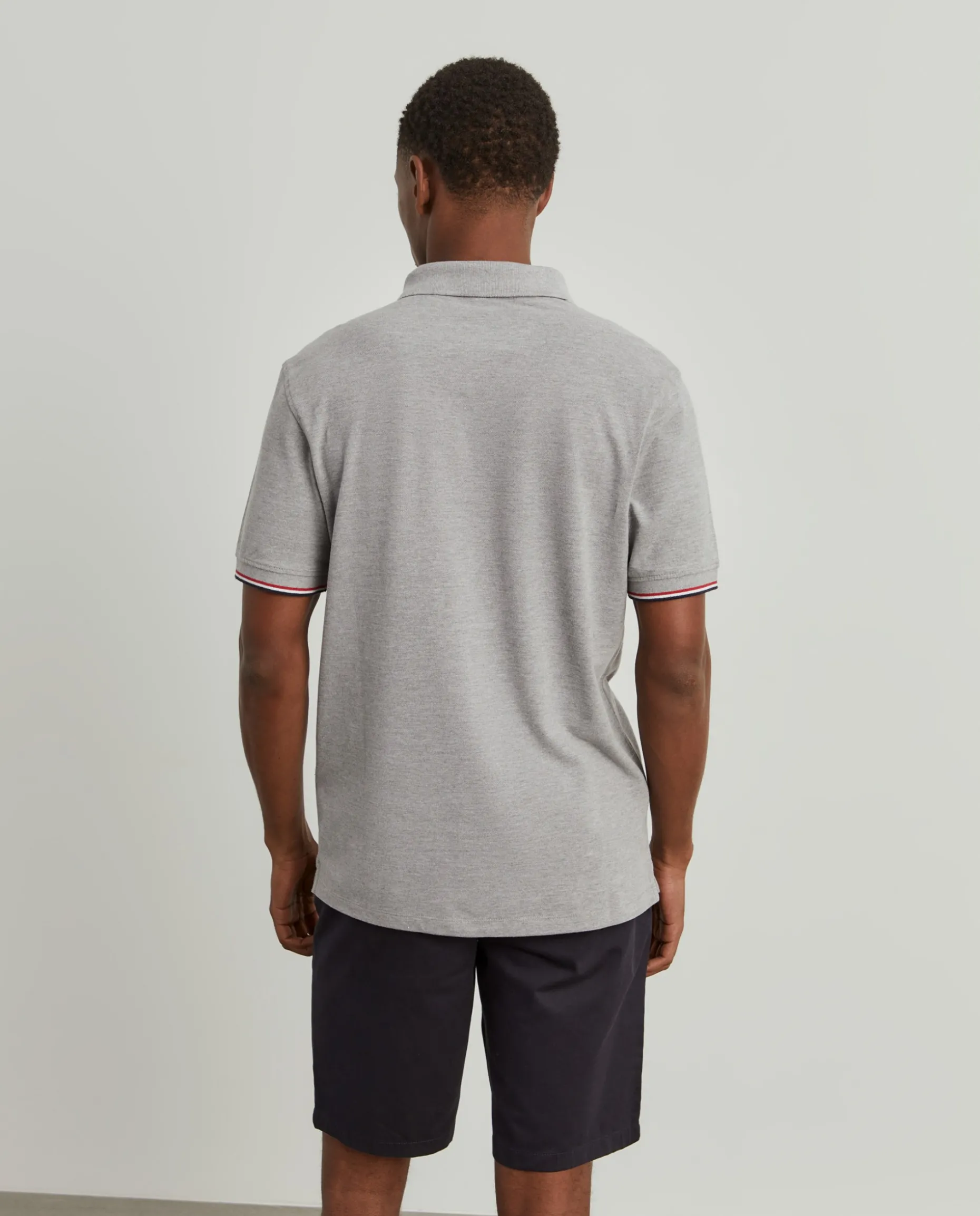 Polo slim fit em algodão