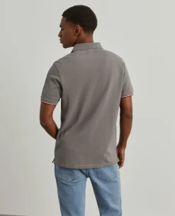 Polo slim fit em algodão