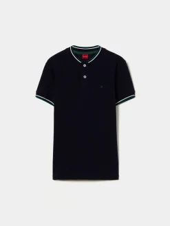 Polo slim fit em algodão