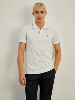Polo slim fit sem botões