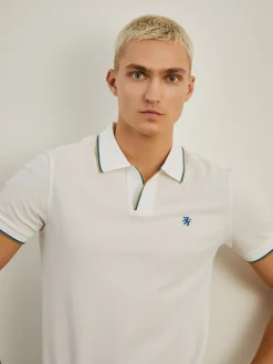 Polo slim fit sem botões