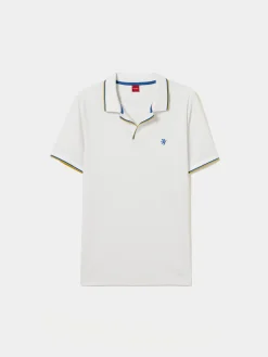 Polo slim fit sem botões