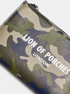 Porta-moedas para homem com fecho, estampado e padrão