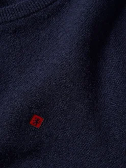 Pullover de lã decote em V