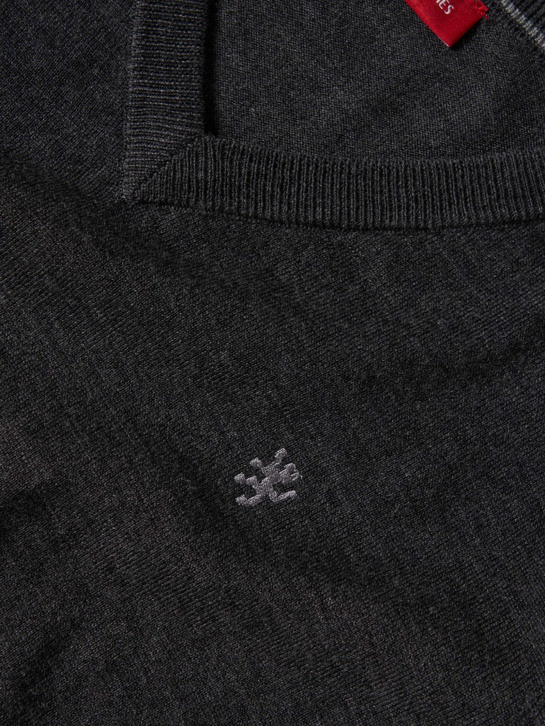 Pullover de lã decote em V