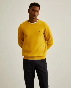 Pullover de lã gola redonda