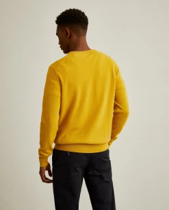 Pullover de lã gola redonda