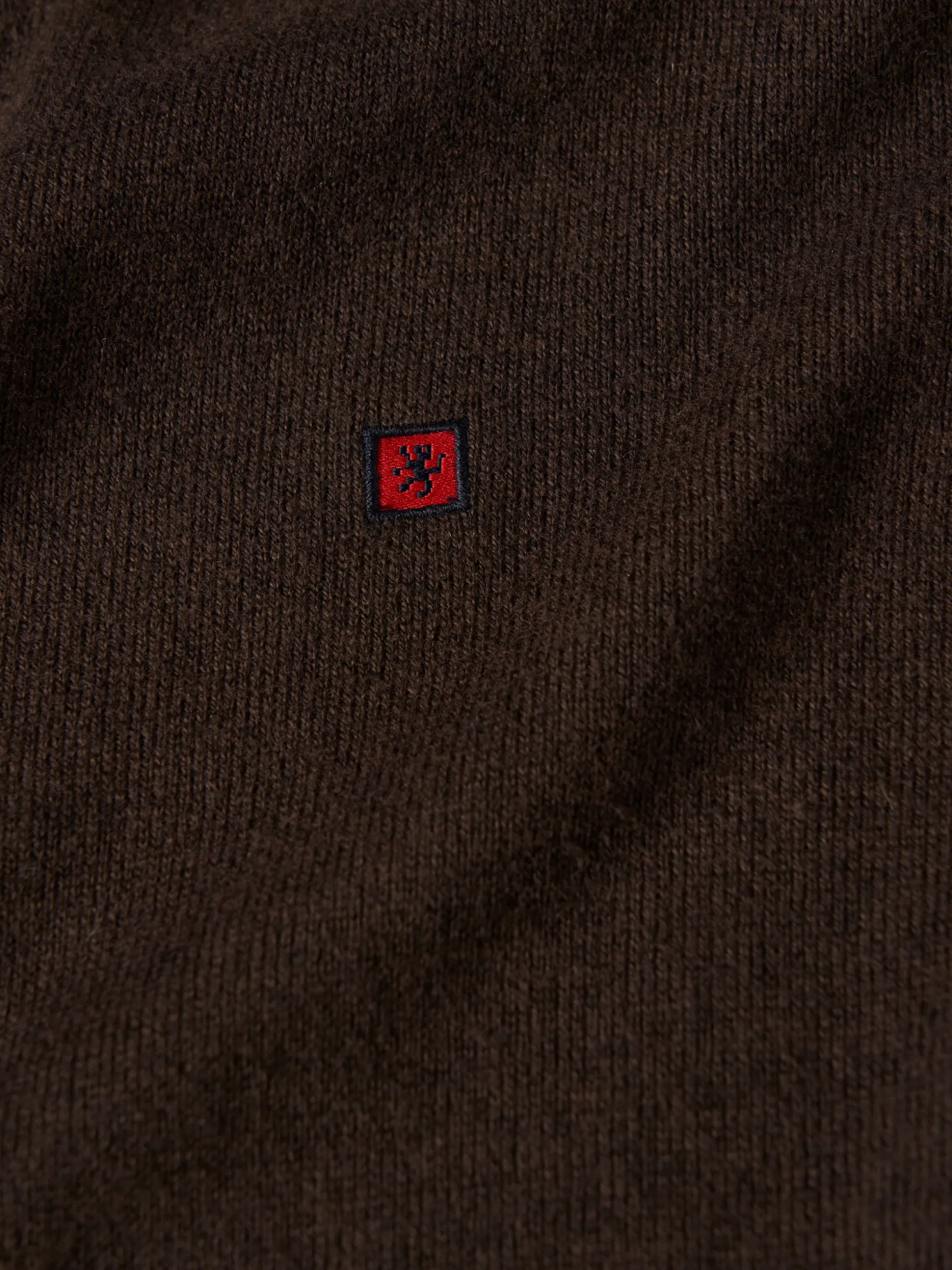 Pullover decote em V de algodão e caxemira