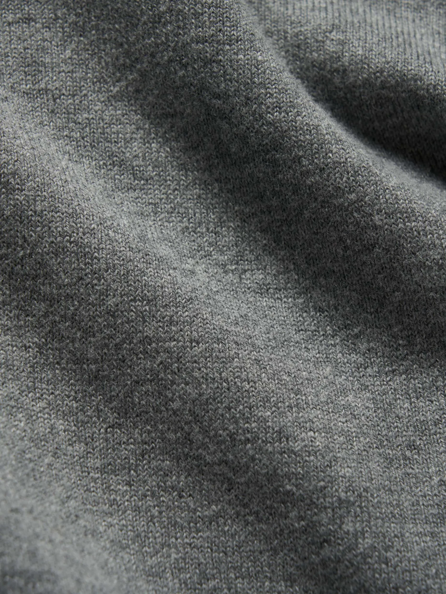 Pullover decote em V de algodão e caxemira