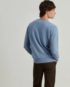 Pullover decote redondo em lã