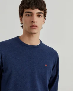 Pullover decote redondo em lã