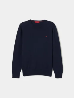 Pullover decote redondo em lã