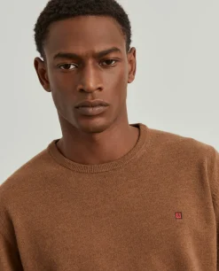 Pullover decote redondo em lã