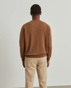 Pullover decote redondo em lã