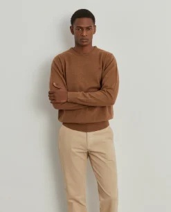 Pullover decote redondo em lã