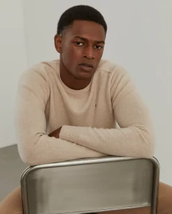 Pullover decote redondo em lã