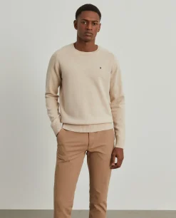 Pullover decote redondo em lã