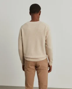 Pullover decote redondo em lã