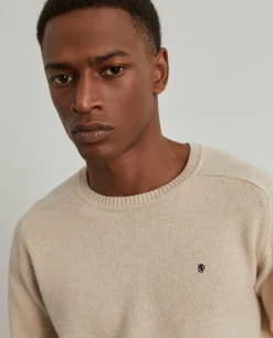 Pullover decote redondo em lã