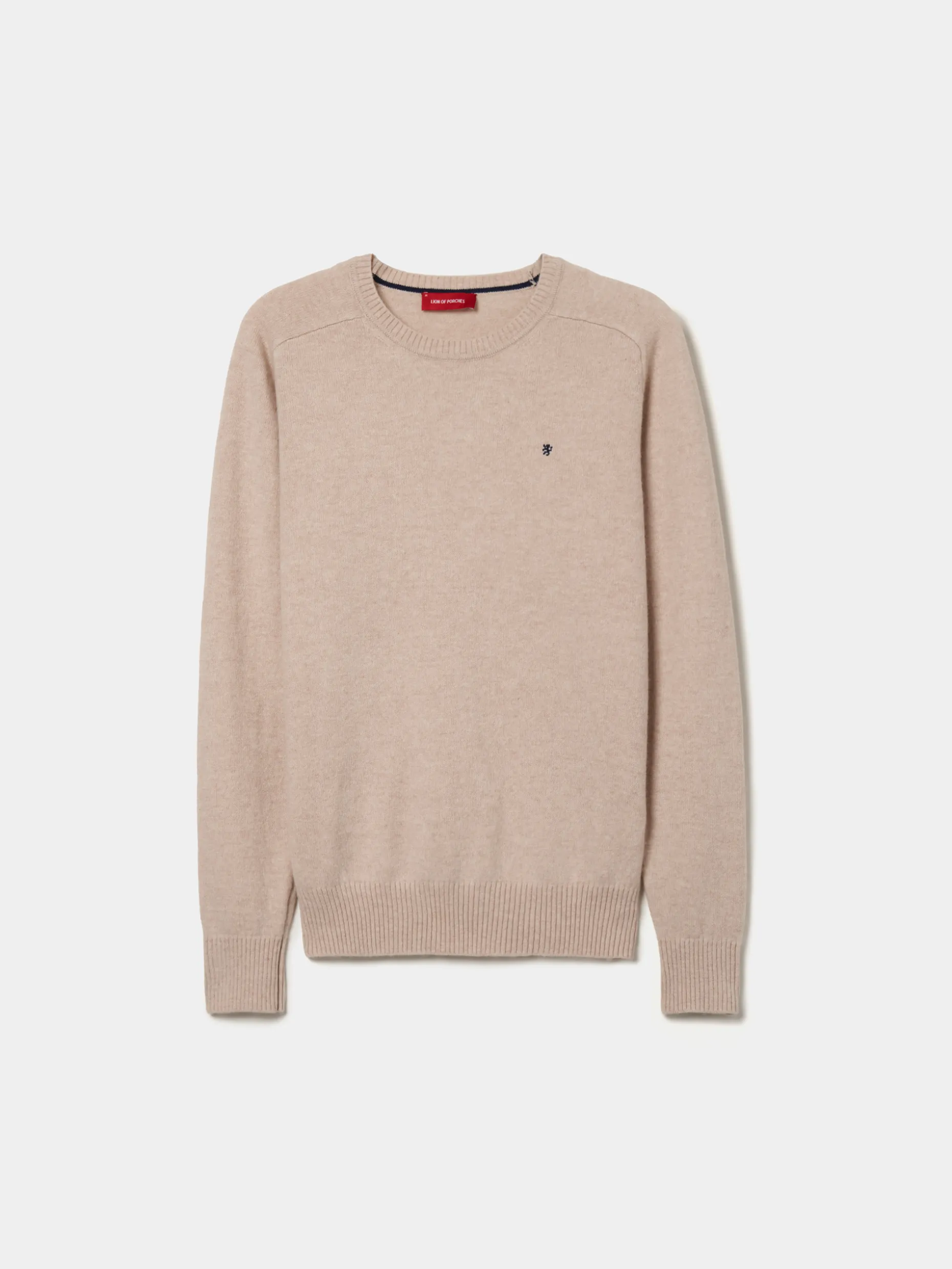 Pullover decote redondo em lã