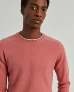 Pullover decote redondo em lã