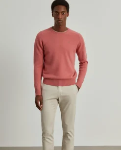 Pullover decote redondo em lã