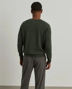 Pullover decote redondo em lã