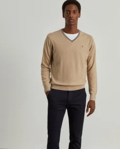 Pullover em algodão e caxemira