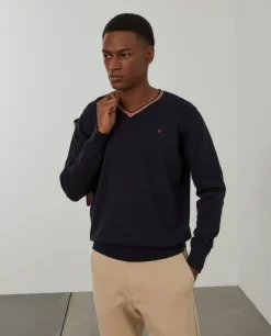 Pullover em algodão e caxemira