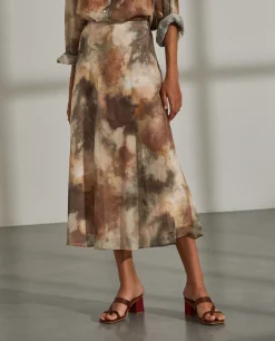 Saia comprida estampada