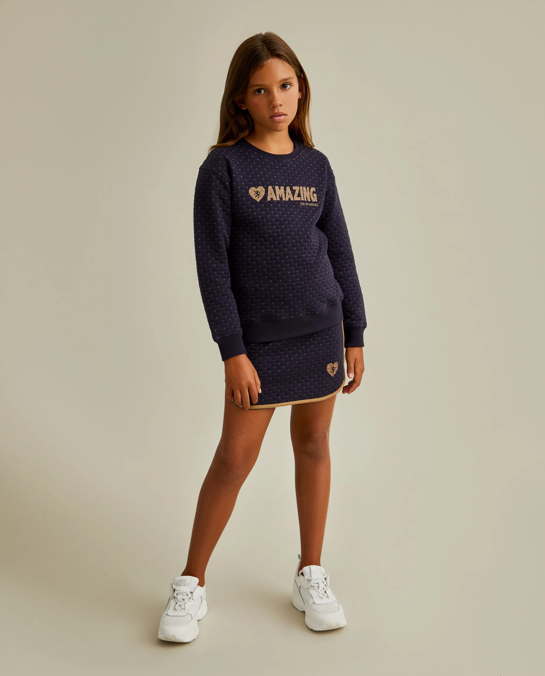 Saia curta com micropadrão