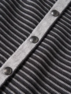 Saia curta de malha às riscas