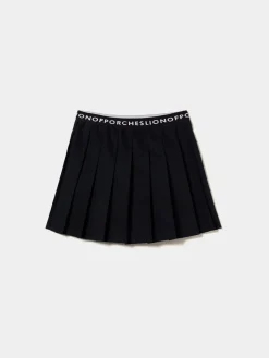 Saia de pregas com cintura elástica