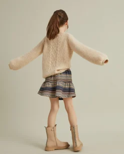 Saia estampada cintura elástica