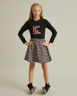 Saia reversível com cintura elástica