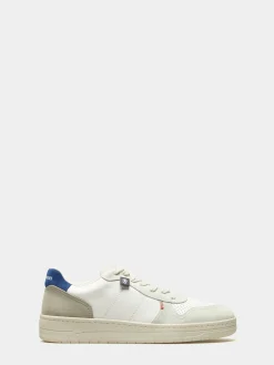 Sapatilhas combinadas em pele