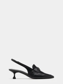 Sapatos mules com tacão kitten