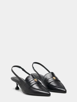 Sapatos mules com tacão kitten