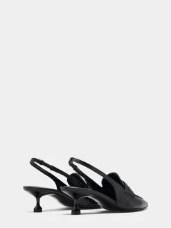 Sapatos mules com tacão kitten